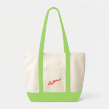 Fishers Island Tote Bag - Coral Pink Silhouette