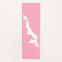 Fishers Island yogamatta – Vit/Rosa