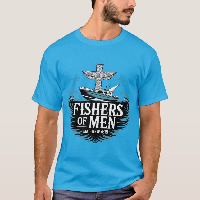 Fishers Of Men Christian  T Shirt (Framsida)