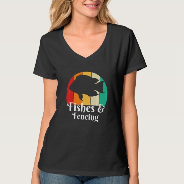 Fishes And Fencing T Shirt (Framsida)