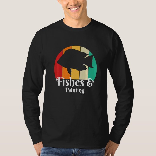 Fishes And Painting   T Shirt (Framsida)