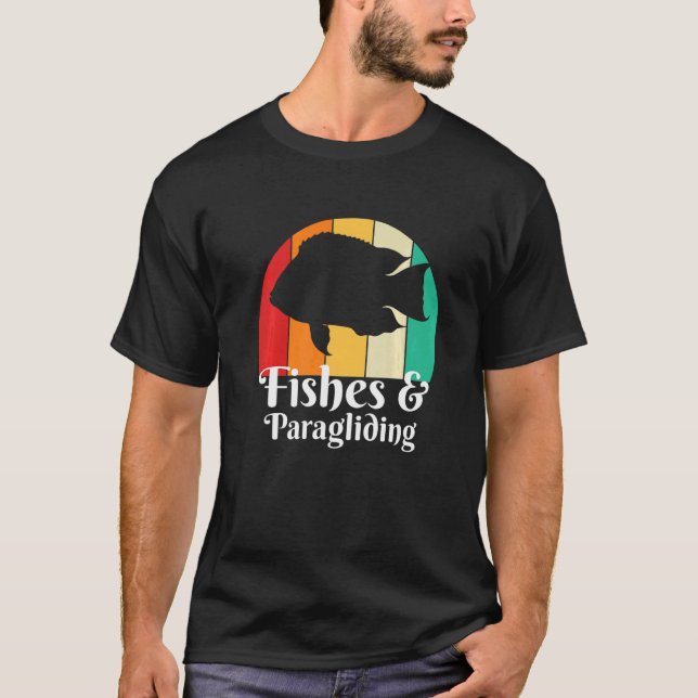 Fishes And Paragliding   T Shirt (Framsida)
