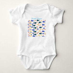 Fishes Baby Jersey Bodydress, vit T-shirt
