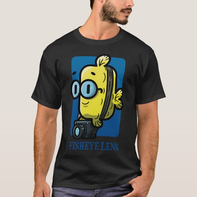 Fisheye-objektiv - Blå T Shirt (Framsida)