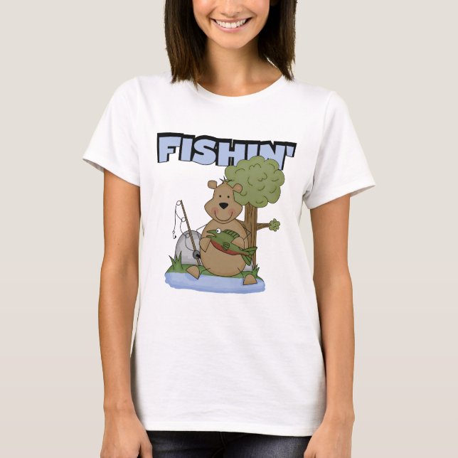 Fishin björnTshirts och gåvor Tee Shirt (Framsida)