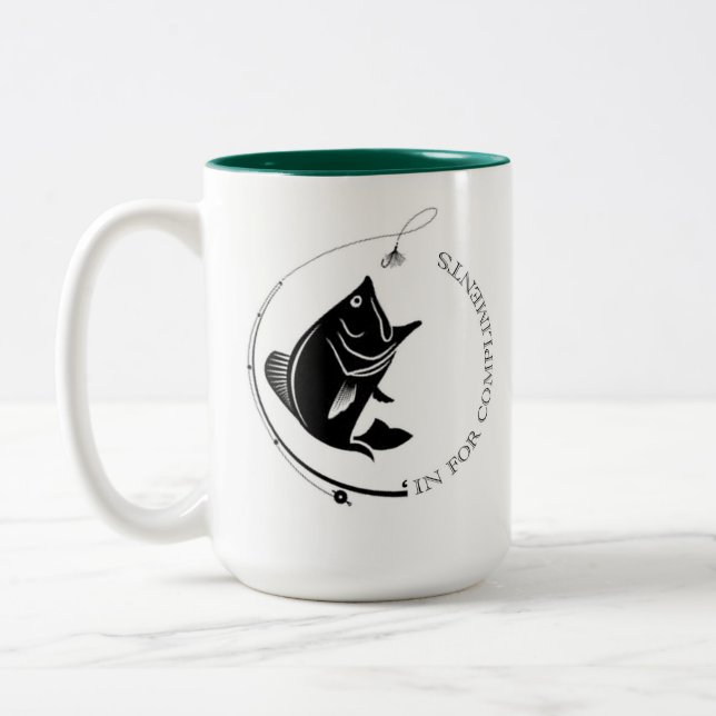 Fish'in för komplimangmugg Två-Tonad mugg (Vänster)