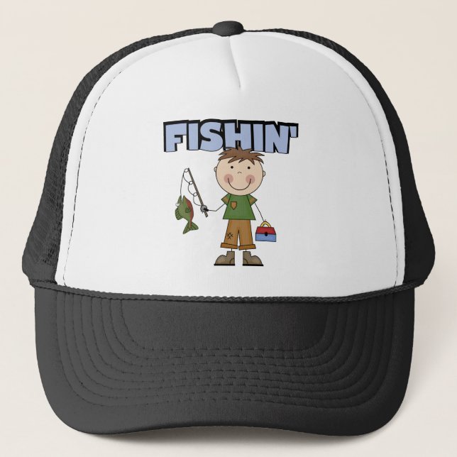 Fishin pojkeTshirts och gåvor Truckerkeps (Framsida)