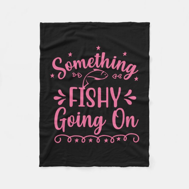 Fishing Art Something Fish Going On Fleecefilt (Framsidan)