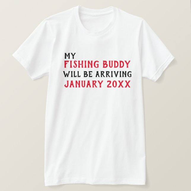 "Fishing Buddy" Baby-meddelande T-Shirt (Design framsida)