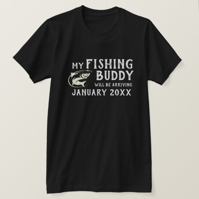"Fishing Buddy" Baby-meddelande T-Shirt (Design framsida)