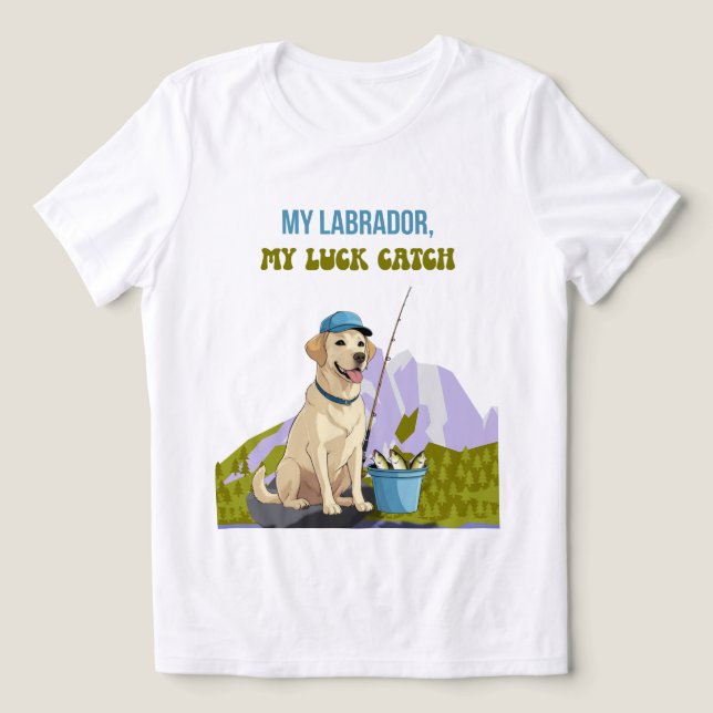 Fishing Buddy – Labrador Retriever Edition T Shirt (Design Framsida)