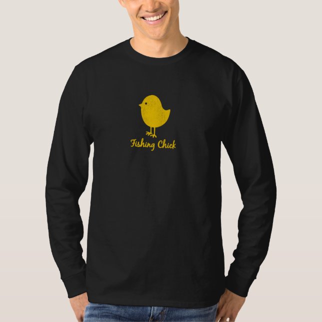 Fishing Chick  Graphic T Shirt (Framsida)