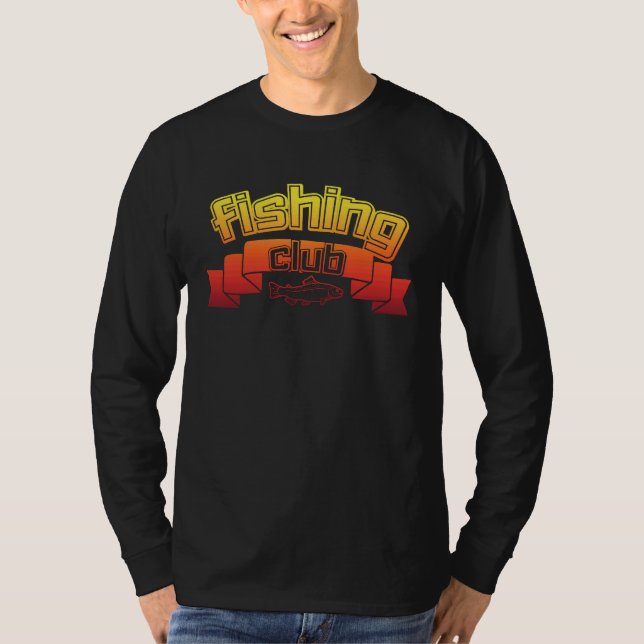 Fishing Club Fishing Time Fisherman Outfit T Shirt (Framsida)