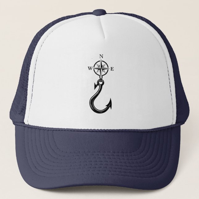 Fishing Compass Rose Keps (Framsida)