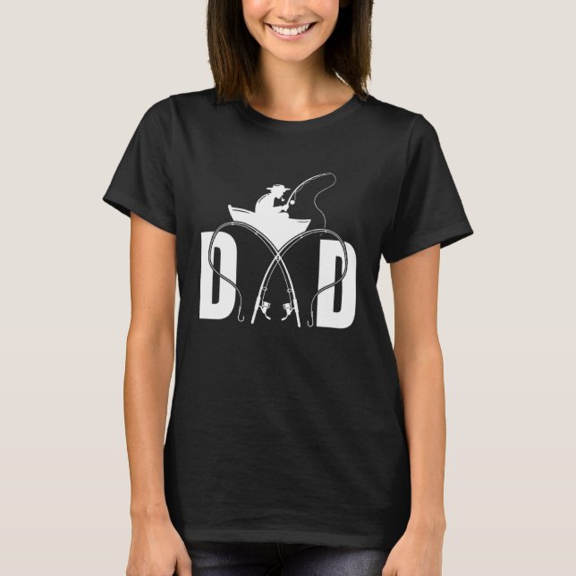 Fishing Dad Fisherman Fisher Fish Catcher Fathers  T Shirt (Framsida)