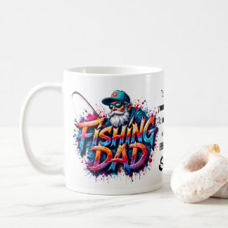 Fishing Dad Fisherman Graffiti Quote Kaffemugg