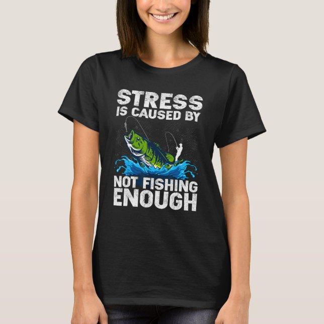 Fishing Design For Men Women Bass Fly Fishing T Shirt (Framsida)