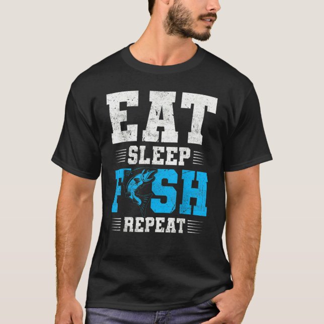 Fishing Eat Sleep Fish   Fisherman Quotes T Shirt (Framsida)