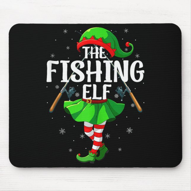 Fishing Elf Christmas Girls Women Elf Squad Xmas F Musmatta (Framsidan)