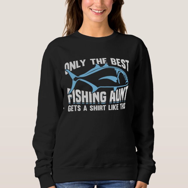 Fishing Fisherman Aunt Fisher Fish T Shirt (Framsida)