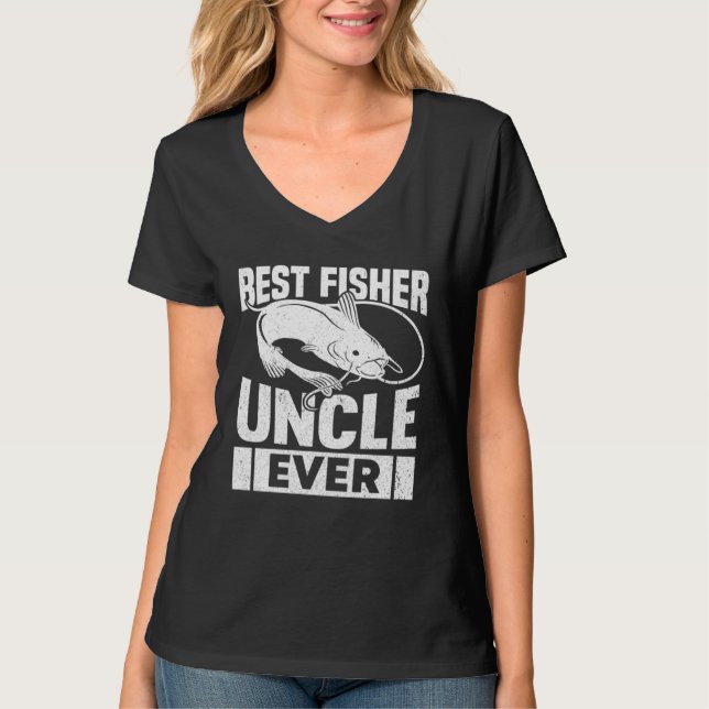 Fishing Fisherman Uncle Fisher Fish T Shirt (Framsida)