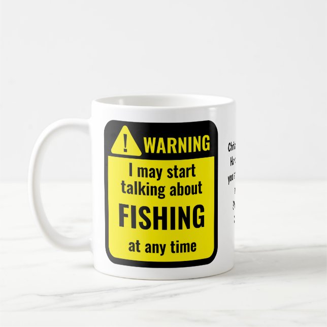 Fishing Funny Personalized Kaffemugg (Vänster)