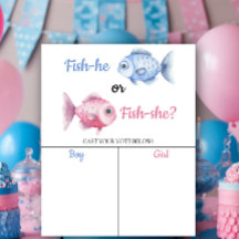 Fishing Gender reveal He or She chart