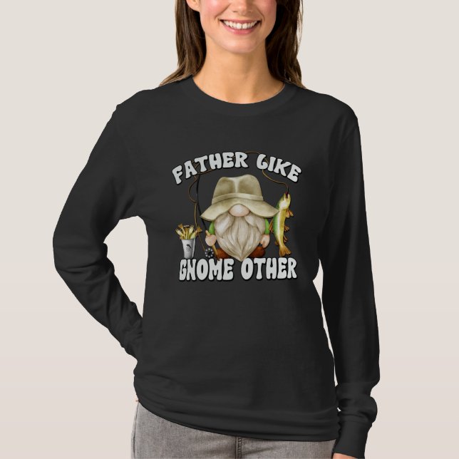 Fishing  Grandpa Gnome Graphic For Fishing Dad T Shirt (Framsida)