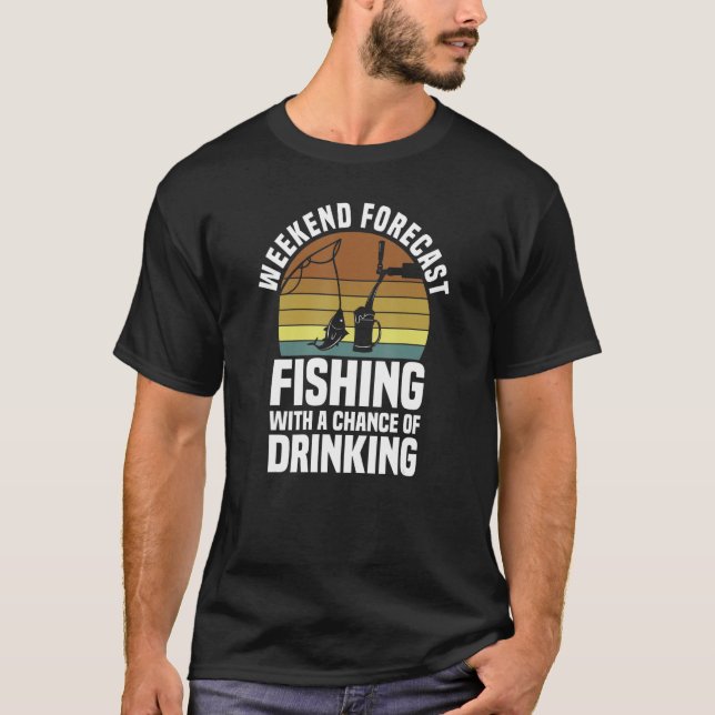 Fishing Hook Fish  Rods T Shirt (Framsida)