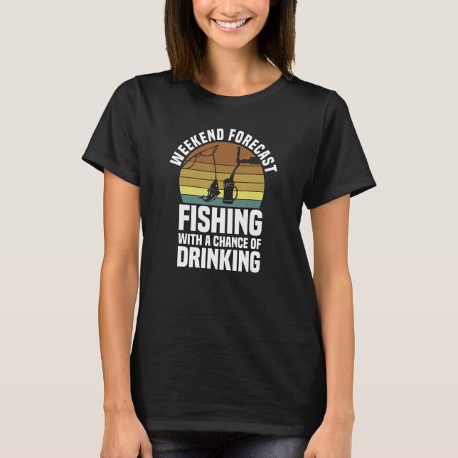 Fishing Hook Fish  Rods T Shirt (Framsida)
