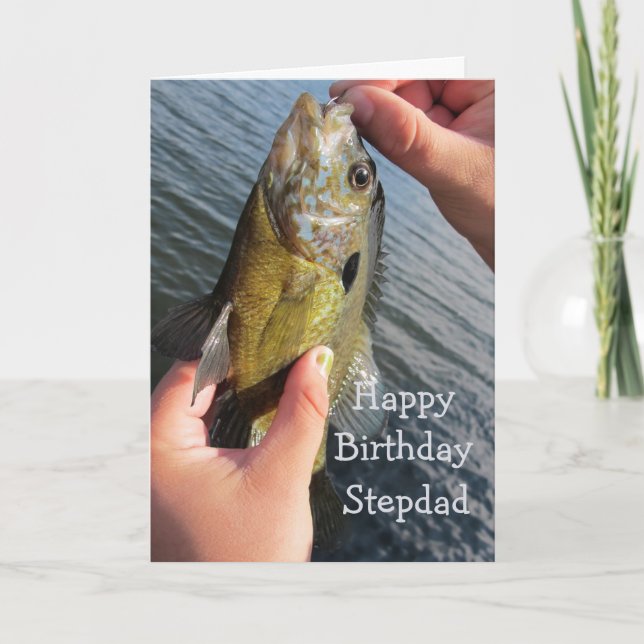 Fishing Humor Stepdad Birthday Fisherman Kort (Framsida)