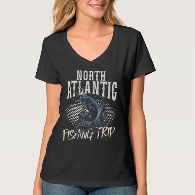 Fishing In North Atlantic Fishing Trip T Shirt (Framsida)