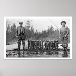 Fishing Klamath Falls, Oregon Vintage Poster