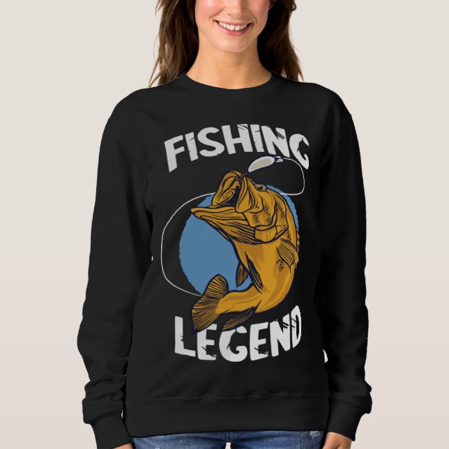 Fishing Legend Angel Legend Fishing Perch Fishing  T Shirt (Framsida)
