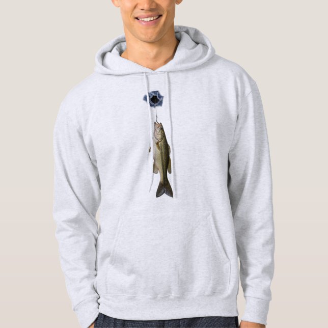 Fishing Line Through Shirt Hoodie (Framsida)