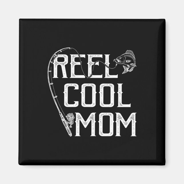 Fishing Lover Gift Reel Cool Mom Fisher Price Lovi Magnet (Framsidan)