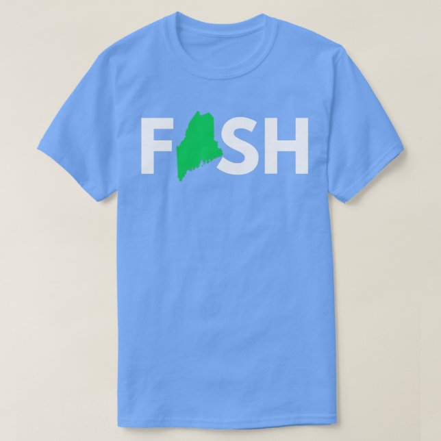 Fishing Maine  T Shirt (Design framsida)