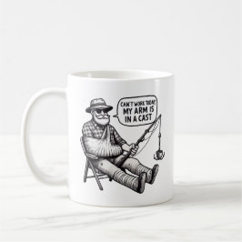 Fishing Pun Mug – Arm’s in a Cast Kaffemugg