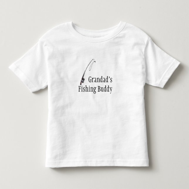 fishing_rod_4 grandads fiskekompis t-shirt (Framsida)
