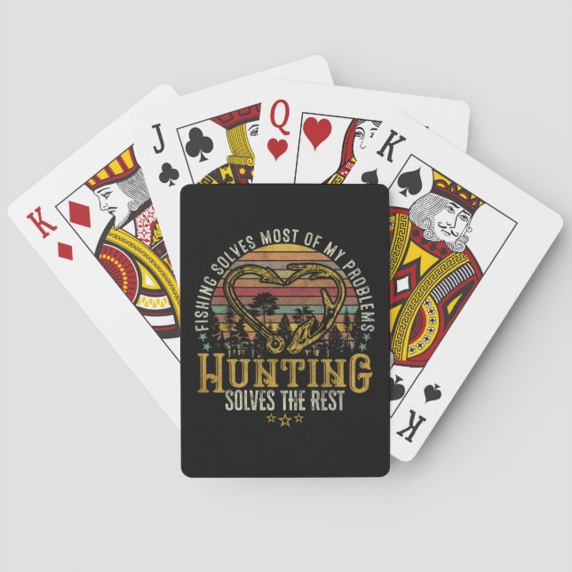 Fishing & Shed Hunter Antler Elk, Hjort Hunting Casinokort (Baksidan)