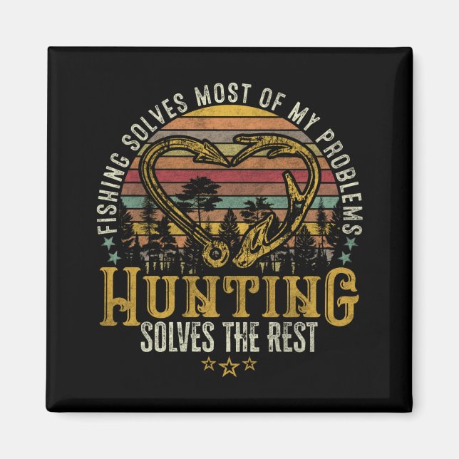 Fishing & Shed Hunter Antler Elk, Hjort Hunting Magnet (Framsidan)
