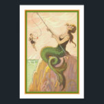 "Fishing Sjöjungfru" Art Deco Print ca. 1928 Poster<br><div class="desc">13x19 Art Deco Print med titeln Fishing Sjöjungfru by Carlo Chiostri ca. 1928</div>