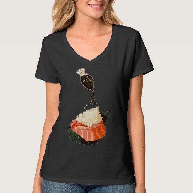 Fishing Sushi T Shirt (Framsida)