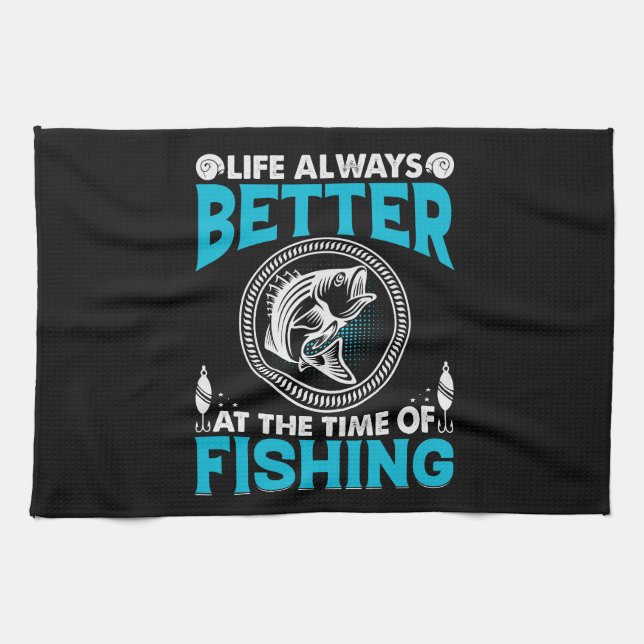 Fishing Theme Kökshandduk (Horisontell)