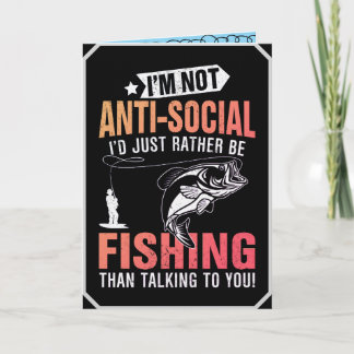 Fishing themed Folded Greeting Card Kort