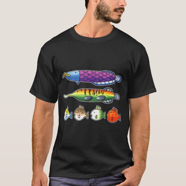 Fishing Wii Srts Fish Species  T Shirt (Framsida)