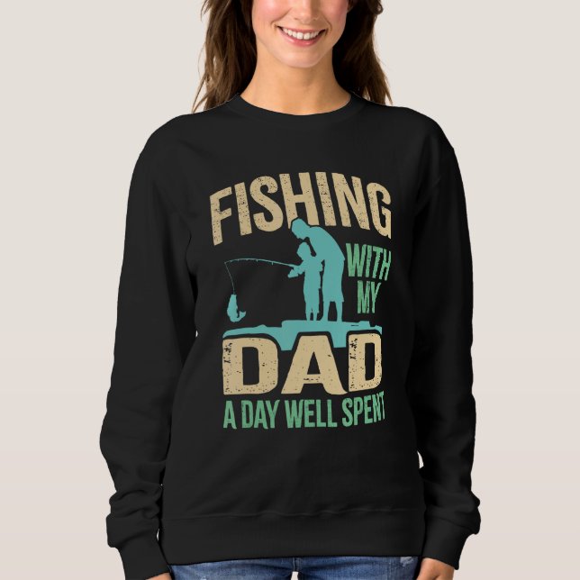 Fishing With Dad  Sons & Daughters Fish Team Angle T Shirt (Framsida)