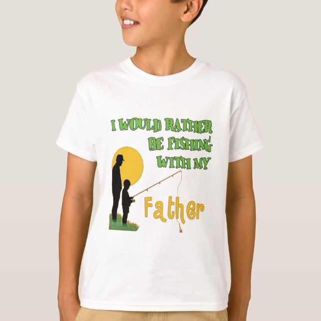 Fishing With Father T Shirt (Framsida)