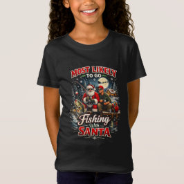 Fishing with Santa T Shirt