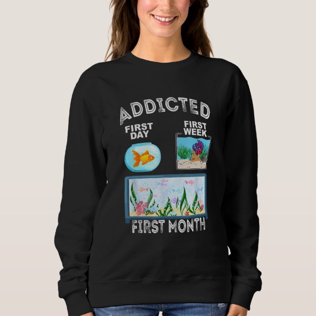 Fishkeeper Fish Addicted Aquarist  Aquarium Hobbyi T Shirt (Framsida)